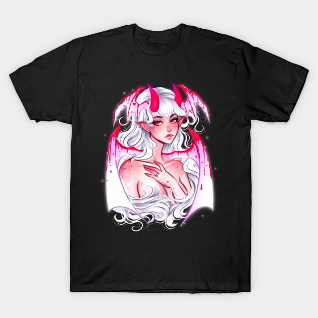 Vampire girl T-Shirt by Vivian Valentin Art